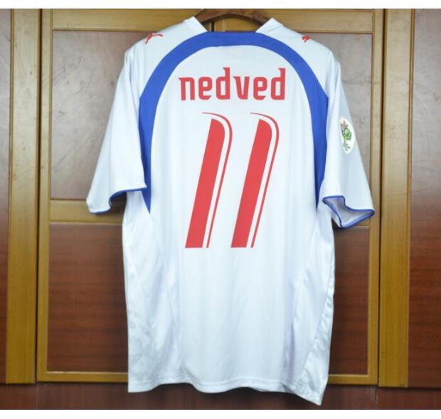 2006 Czech Republic Retro Away Kit Soccer Jersey #11 NEDVED